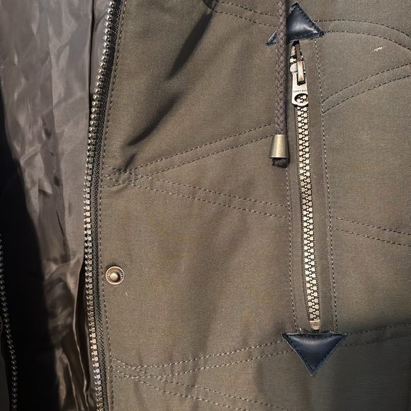 Lucky Brand | Puffer Parka Quilted Hooded Faux Fur | Army Green | size medium - Picture 4 of 4